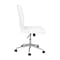 Flash Furniture White Mid-Back Armless LeatherSoft Office Chair GO-21111-WH-GG - alternate 4